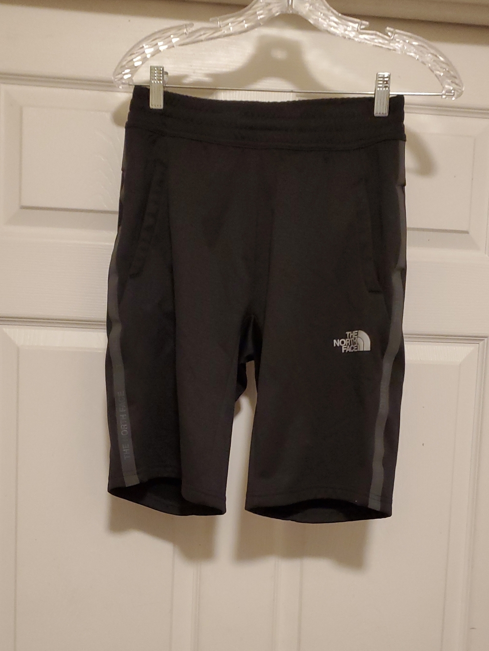 The North Face Black Men's Athletic Shorts with Side Stripe